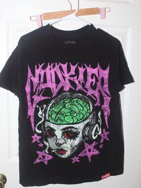 Cookies Black Pink & Green Graphic Crewneck T-Shirt M